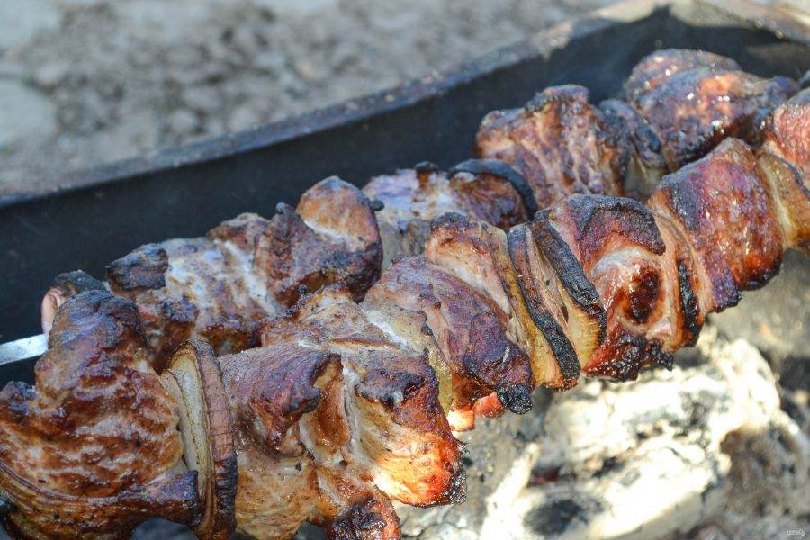 Рецепт шашлыка из свинины с уксусом и луком