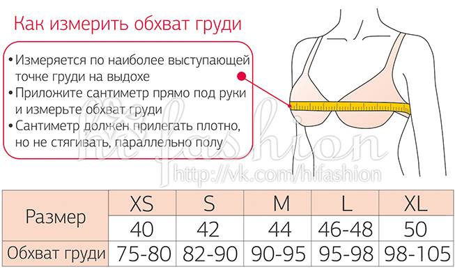 Как узнать свой размер груди: измерить объем бюста и обхват грудины, таблица размеров