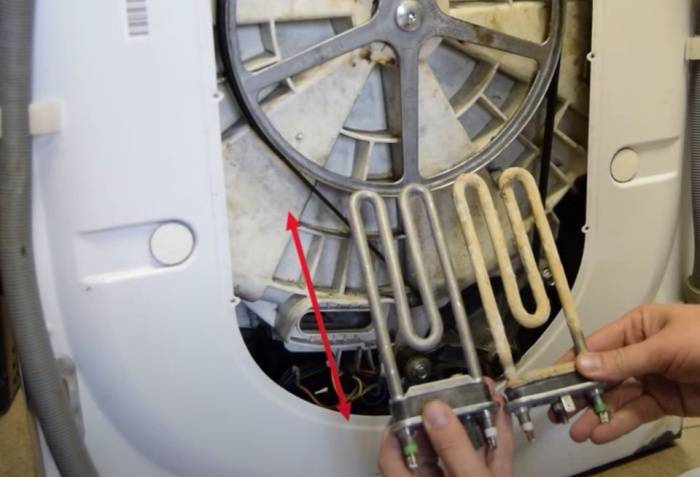 Как поменять тэн в стиральной машине индезит