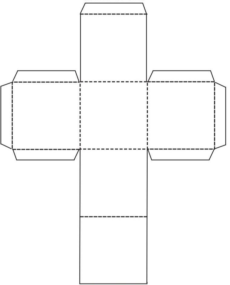 Сделать кубик из бумаги схема