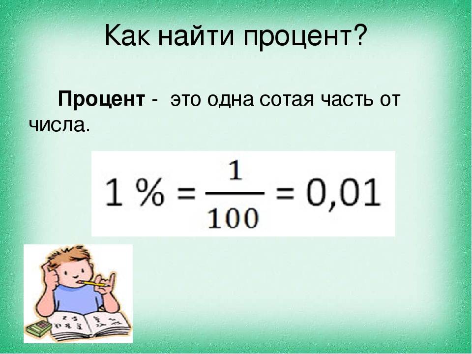 Как высчитать процент схема