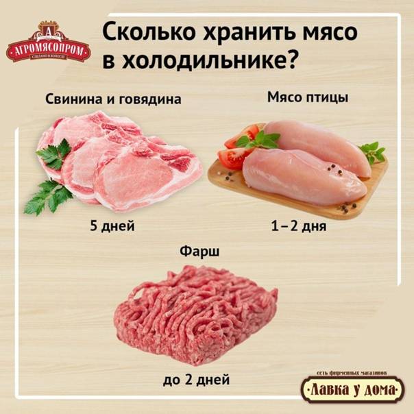 Сколько можно хранить мясо в морозилке
