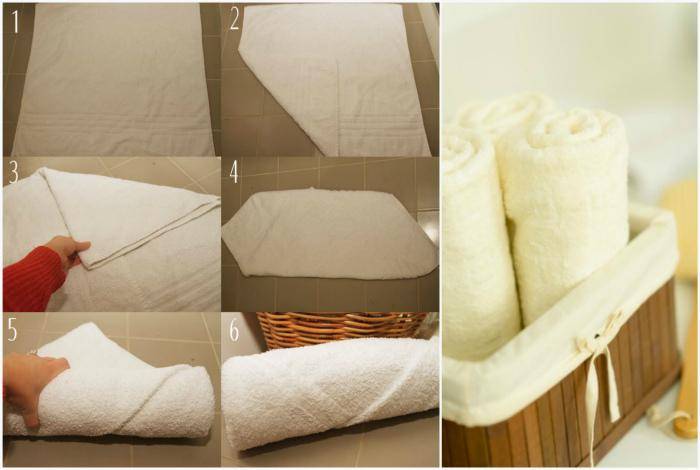 Топ 15 пошаговых способов, как правильно складывать полотенца в шкафу, чтобы они занимали мало места