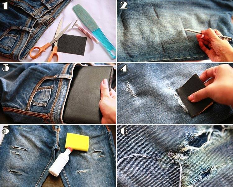 9 способов, как своими руками сделать потертости на джинсах