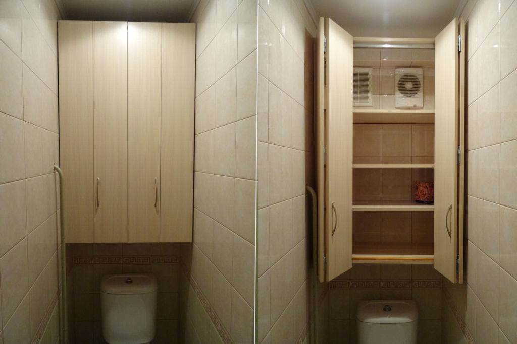 Шкаф в туалете за унитазом своими руками: фото и инструкции