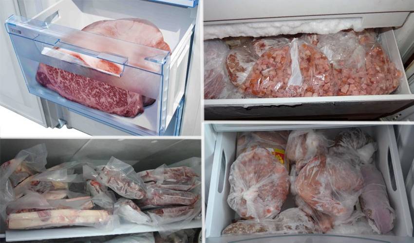 Правила хранения мяса в холодильнике или в морозилке и сроки годности после разморозки