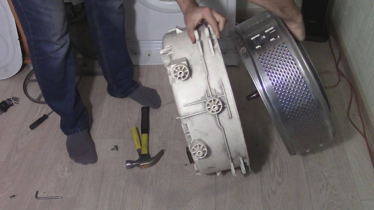 Как снять барабан на стиральной машине индезит
