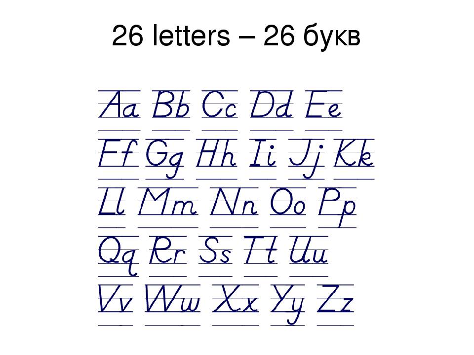 Скопировать английский алфавит