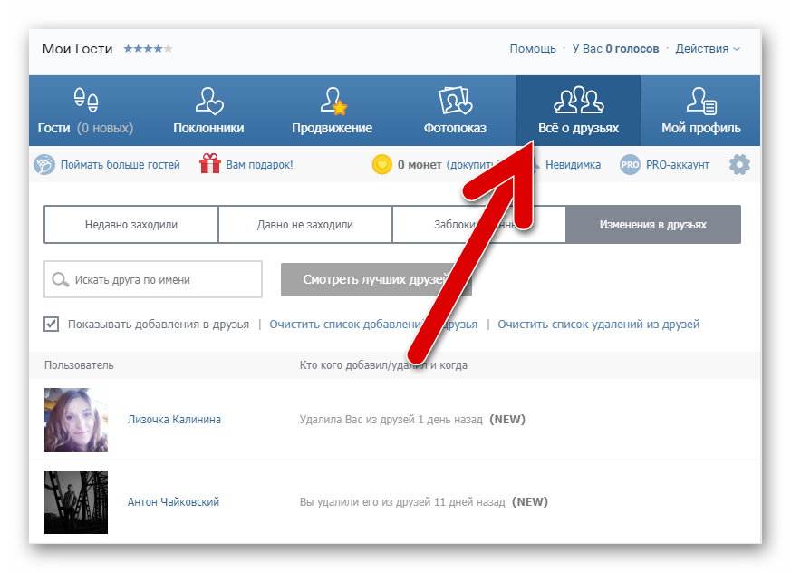 Гости друзей в вк