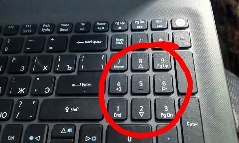 Как включить на клавиатуре цифры с правой стороны.