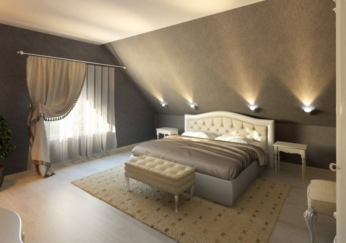 Спальня на мансарде: дизайн интерьера, лучшие идеи, фото, варианты оформления
