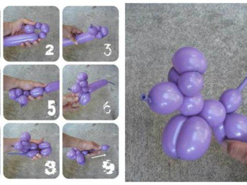Животные из надувных шариков колбасок: пошаговые инструкции для начинающих