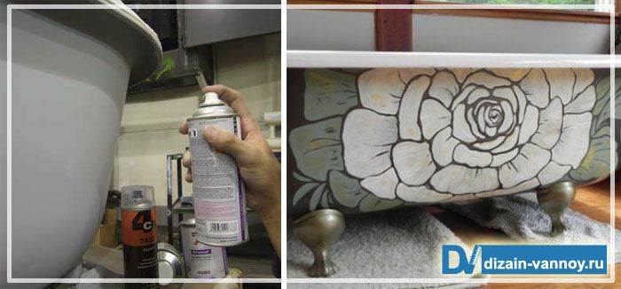 Как покрасить старую чугунную ванну эмалью: выполнение покраски своими руками
