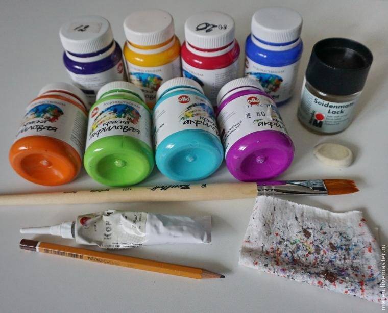 Рисунки акриловыми красками по ткани для начинающих и топ-6 технологий росписи