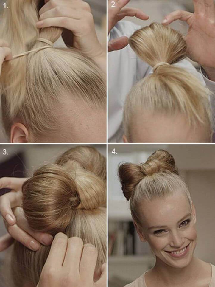 Прическа бант из волос: как сделать бантик из волос своими руками - фото примеры