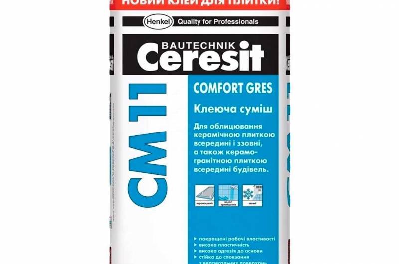 Плиточный клей церезит (ceresit): расход клея для плитки церезит на 1м2