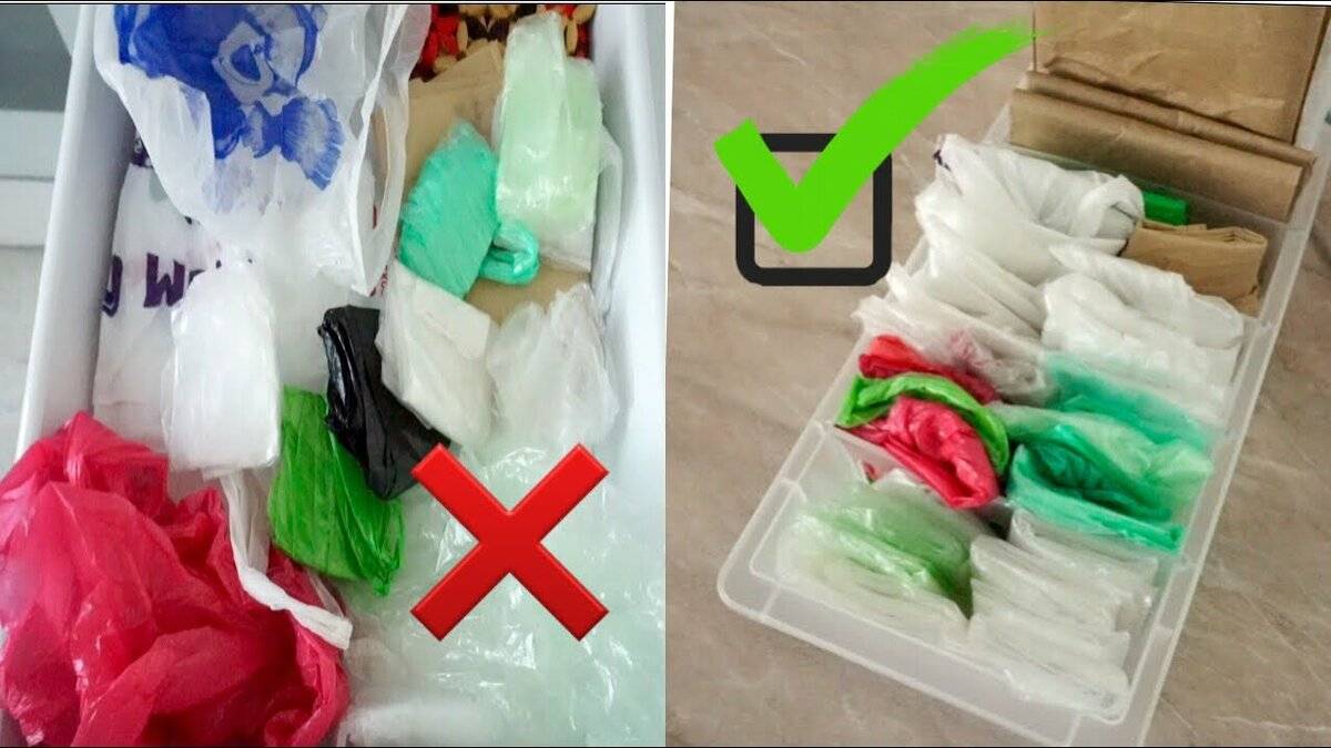 Как хранить пакеты на кухне: идеи, в пластиковой бутылке и не только