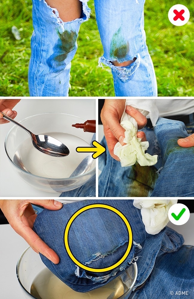 Как отстирать траву на джинсах домашними средствами