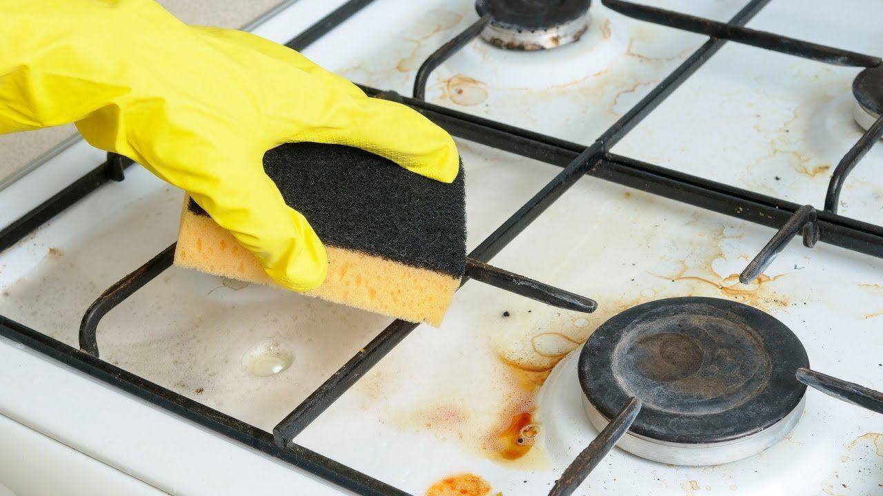 Чем и как очистить решетку газовой плиты от жира и нагара