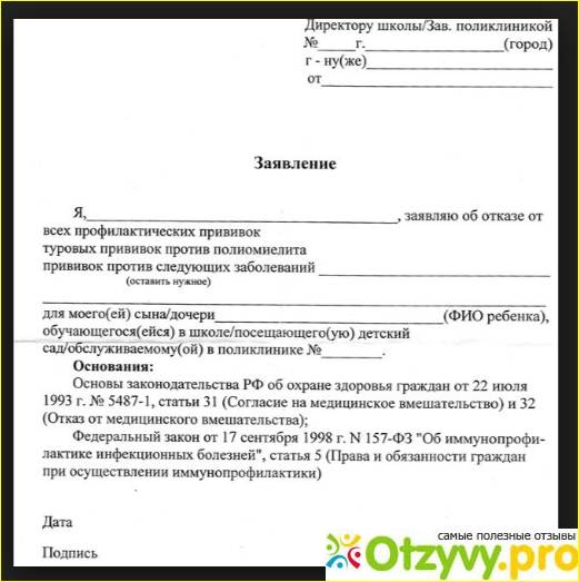 Уведомление о разобщении детей полиомиелит образец