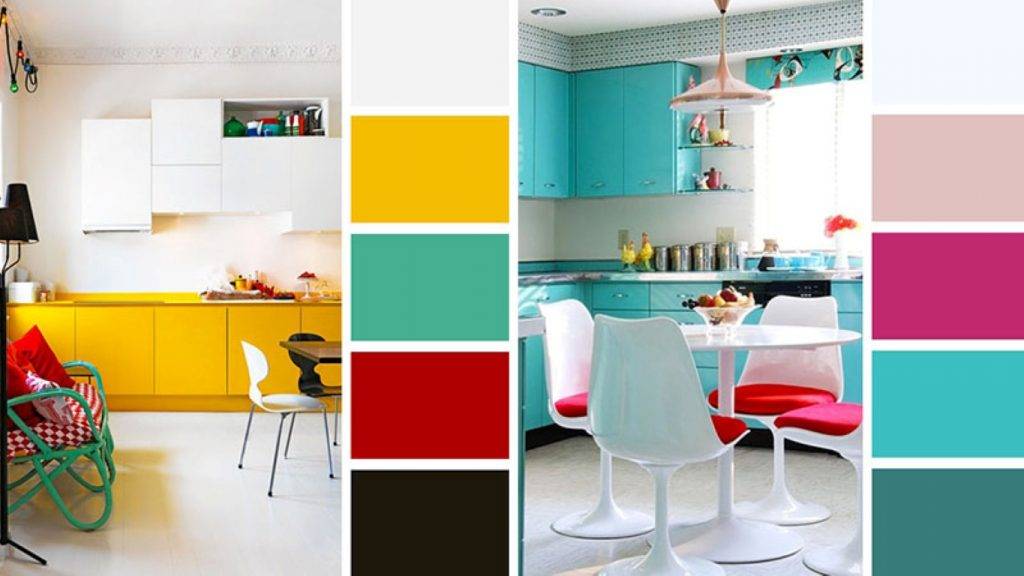 Дизайн и сочетание цветов бирюзовой кухни в интерьере
