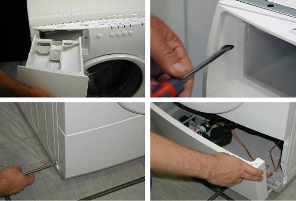 Как снять верхнюю крышку стиральной машины lg