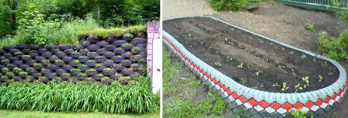 Делаем садовые дорожки из покрышек своими руками — инструкция и фото