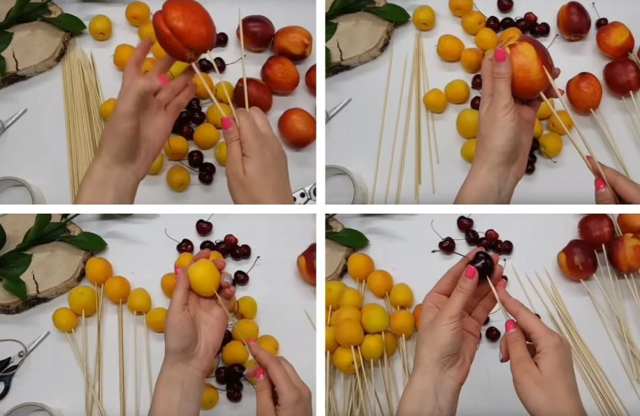 Как сделать букет из фруктов: пошаговая инструкция :: syl.ru