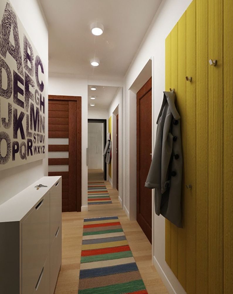 Дизайн узкого коридора: идеи грамотного оформления интерьера прихожей (фото)