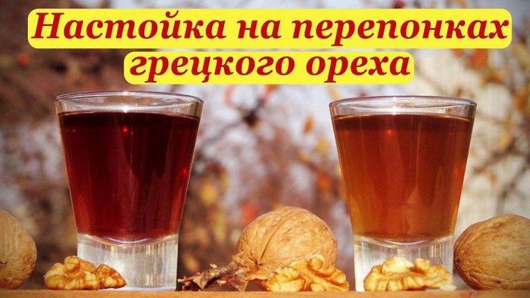 Настойка из перегородок грецких орехов на водке. рецепты