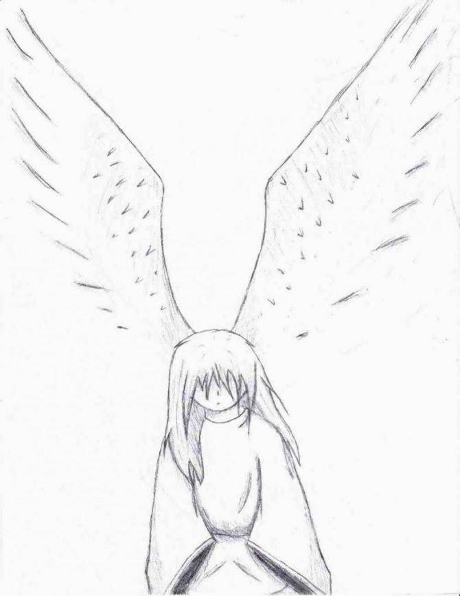 Как легко и красиво нарисовать ангела поэтапно карандашом для начинающих
