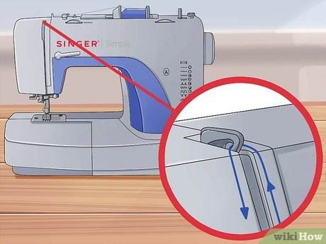 Как правильно заправить нитку в машинку зингер?