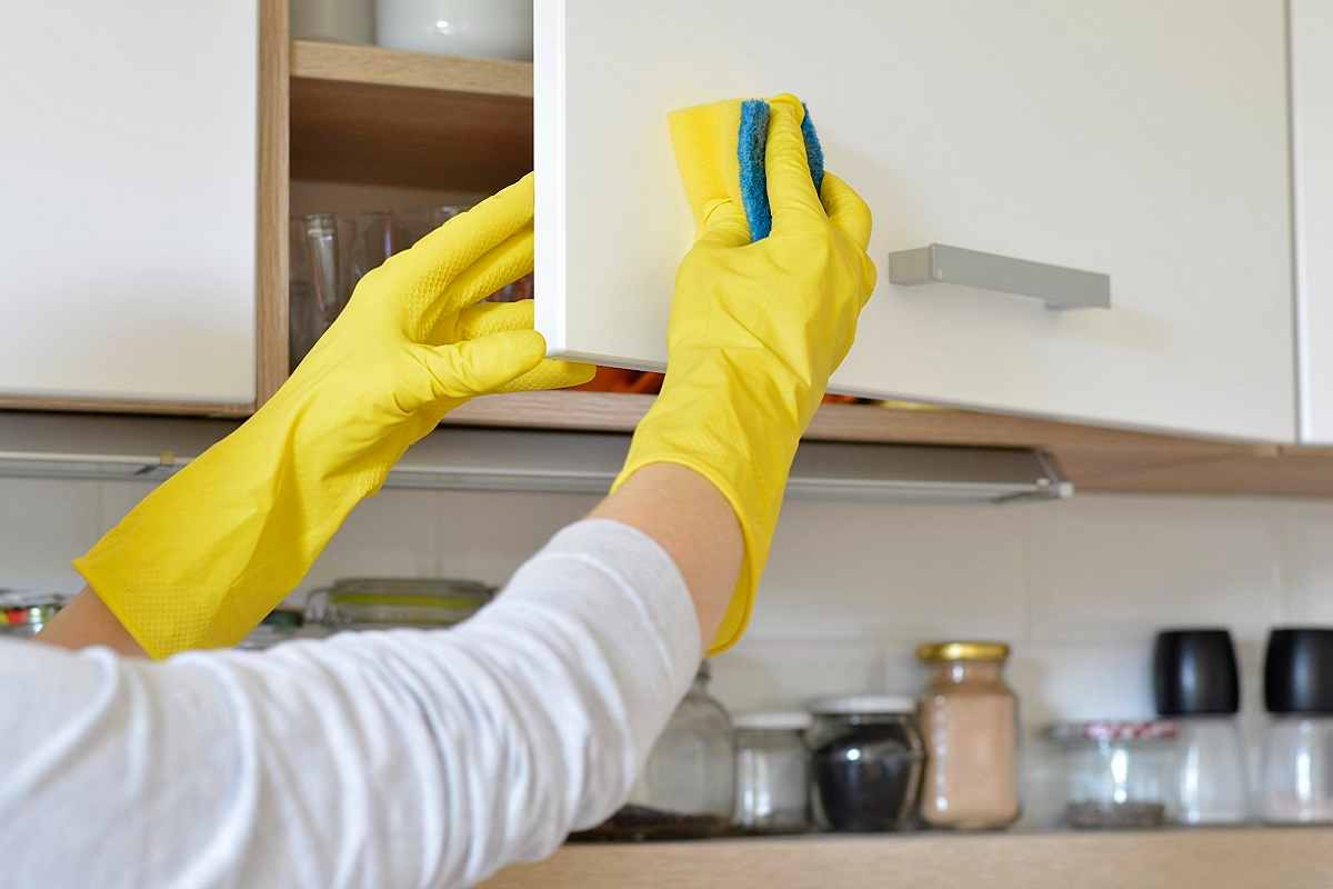 Как отчистить кухонный гарнитур от жира, как вымыть шкафы от жирных пятен