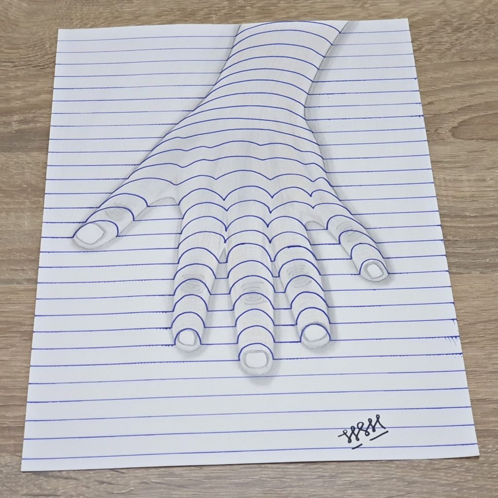 Как нарисовать 3d рисунок на бумаге: объемное изображение своими руками
