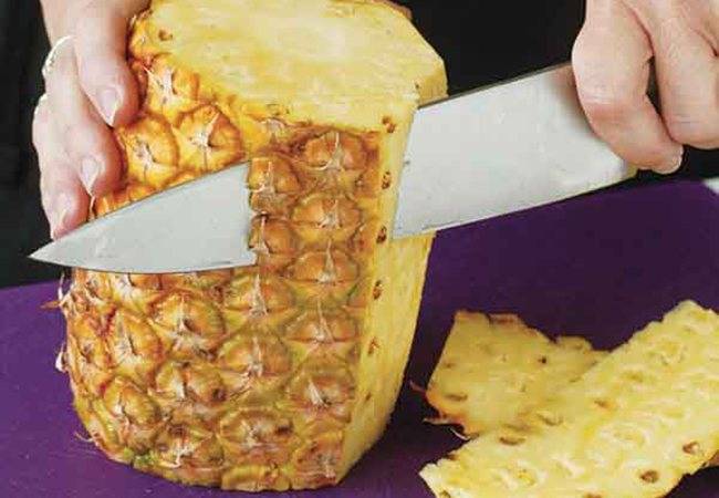 Как чистить ананас в домашних условиях правильно ножом, как очистить и разделать