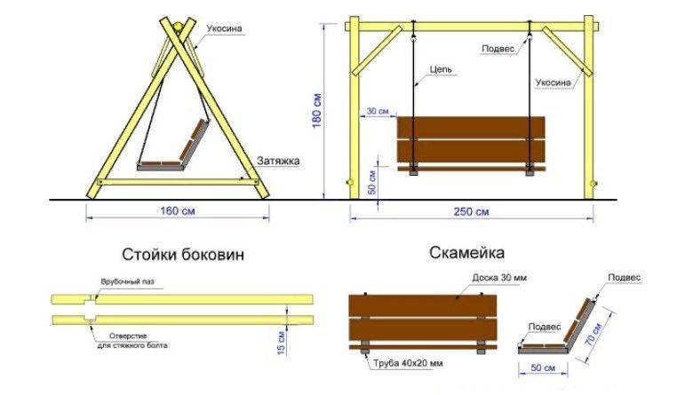 Качели для дачи своими руками - 20 лучших вариантов!