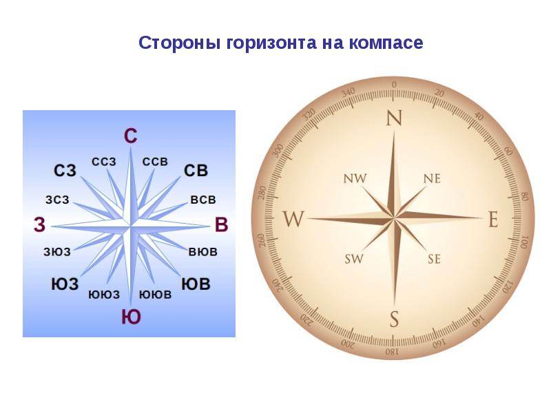 Где север юг запад восток картинка