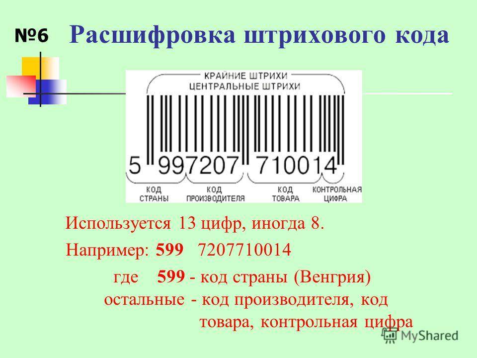 Определить товар по штрих коду онлайн бесплатно по фото и без регистрации на русском языке
