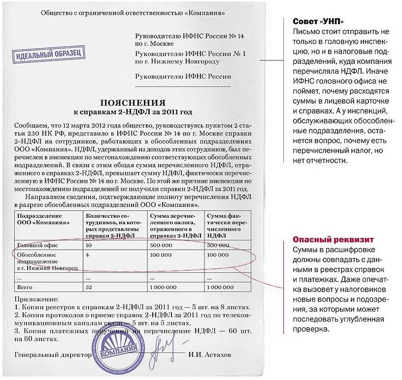 Ответ на требование налоговой о предоставлении пояснений образец по ндфл