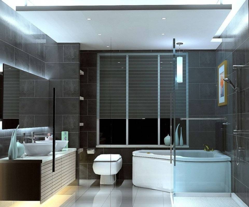 Ванная комната в стиле хай-тек - особенности стиля - vannayasvoimirukami.ru