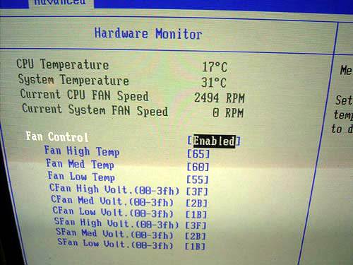 Как изменить температуру в биосе на ноутбуке