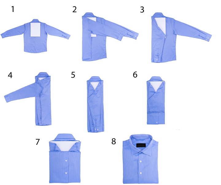 Правила и методы, как быстро и аккуратно сложить рубашку, чтобы не помялась