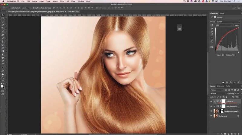 Как сделать волосы в «фотошопе»