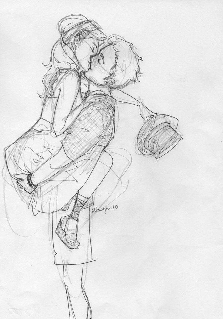 Карандашные рисунки парня и девушки. как нарисовать поцелуй влюбленных поэтапно