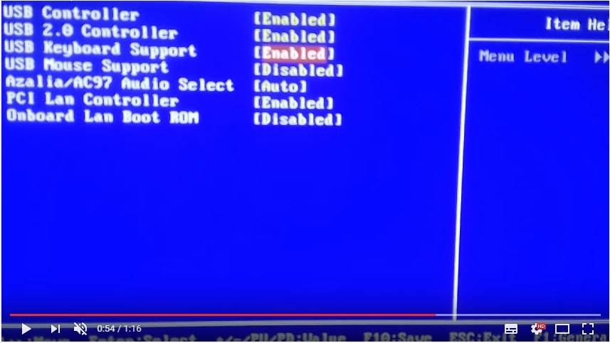 Usb support в биосе