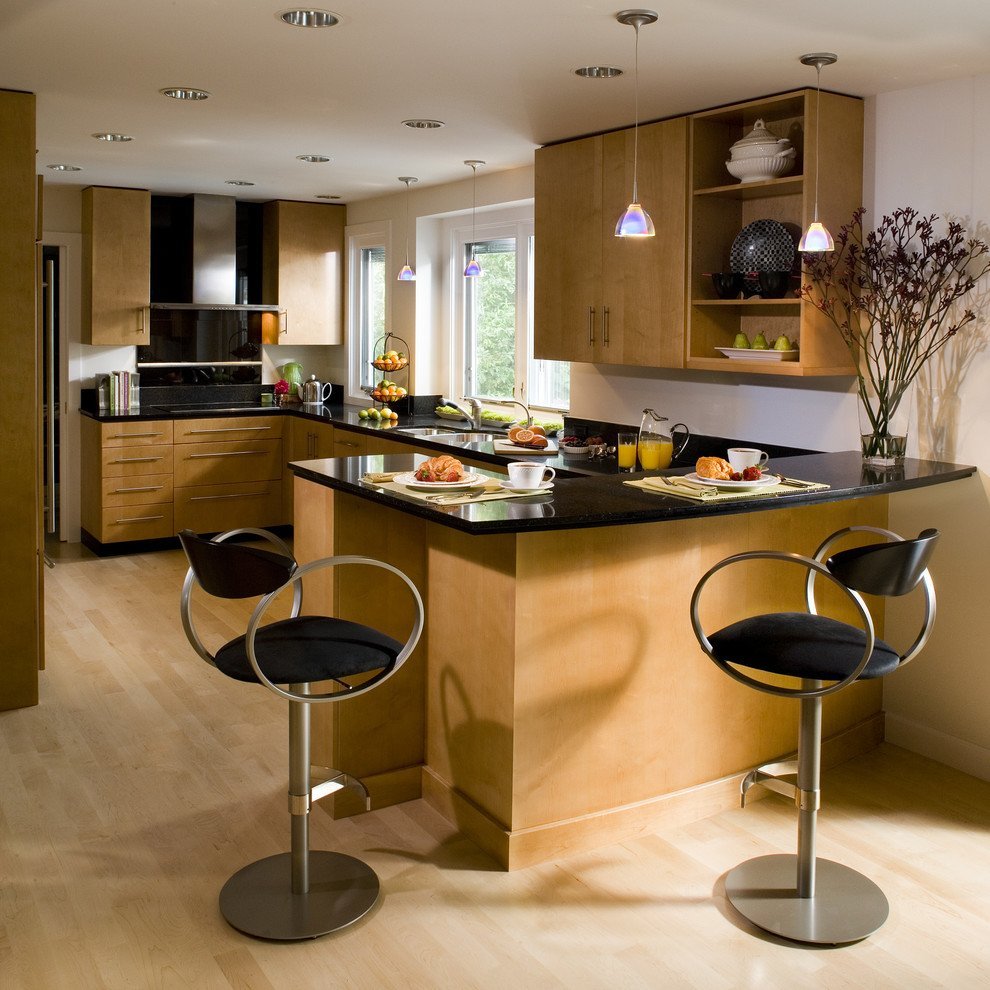 Дизайн кухни с барной стойкой - фото, оформление своими руками, угловые и другие кухни