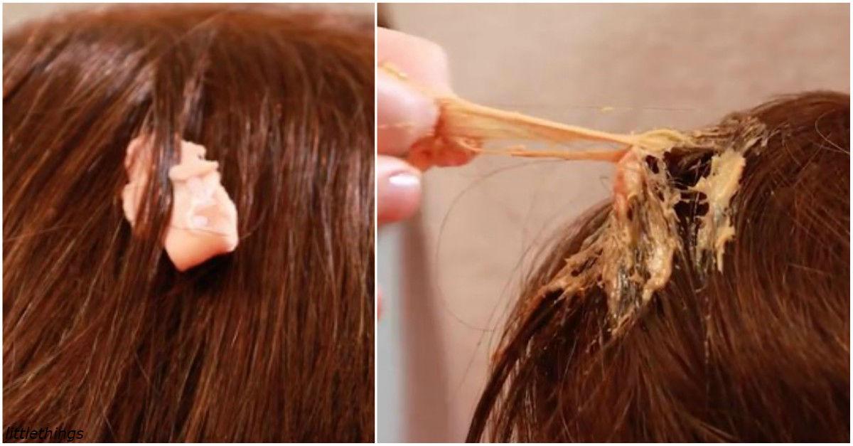 Как спасти причёску от прилипшей жевательной резинки