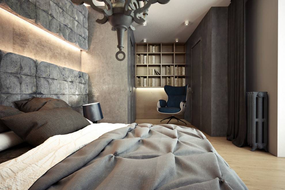 Спальня в стиле лофт (150 фото): новинки красивого дизайна спальни