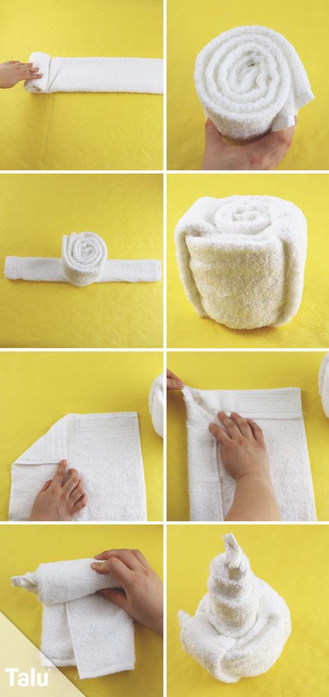 Как сложить полотенце компактно и красиво: рулоны, валики, стопки