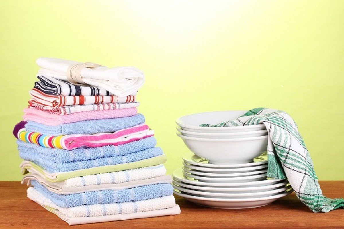 Как отстирать кухонные полотенца в домашних условиях?